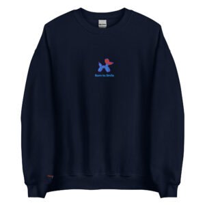 SUDADERA PERRO GLOBO AZUL BORN TO SMILE