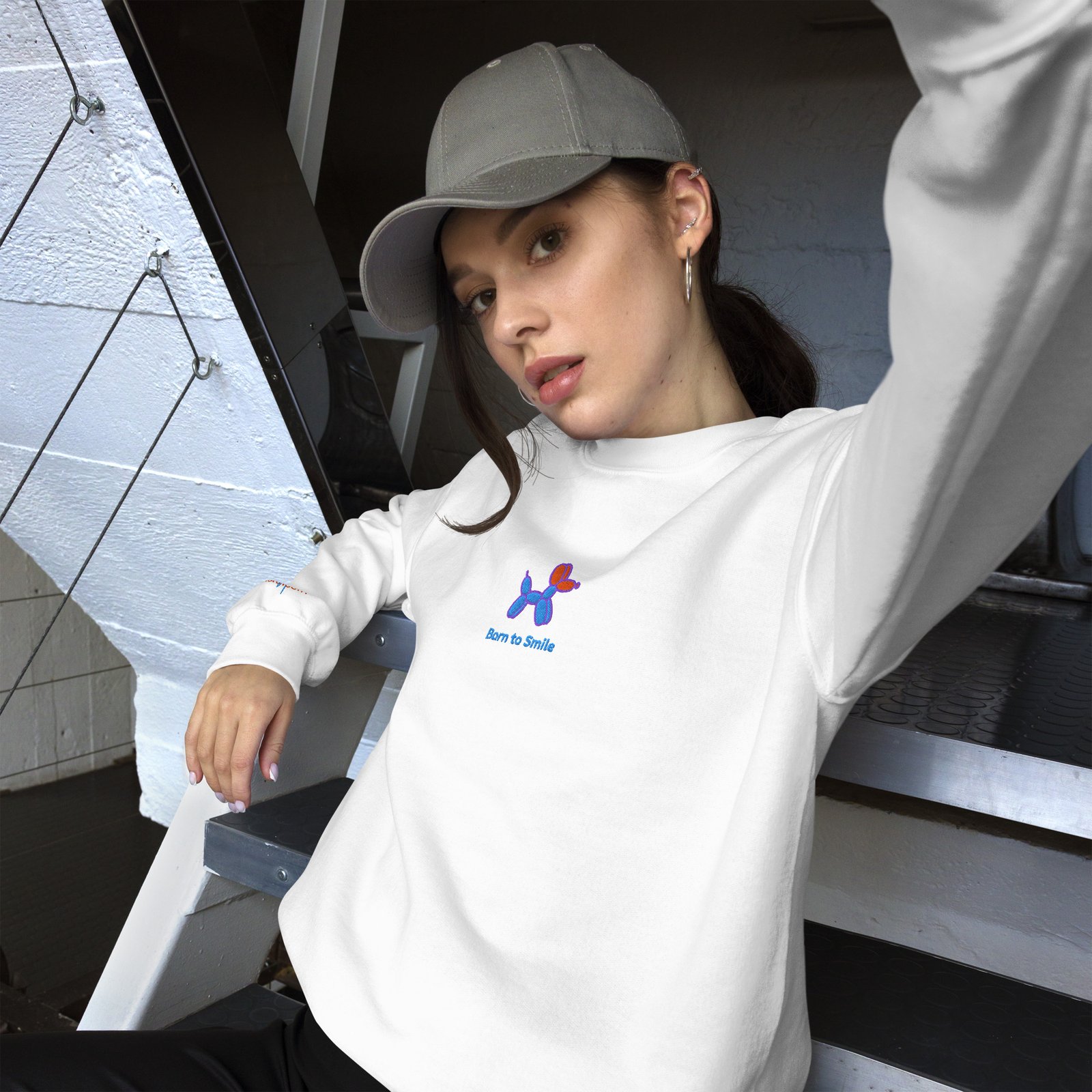 SUDADERA PERRO GLOBO AZUL BORN TO SMILE - Imagen 17